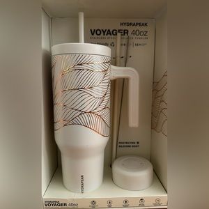 NEW Hydrapeak Voyager Artisan Collection Tumbler Gift Set, Gold Leaf 40oz
